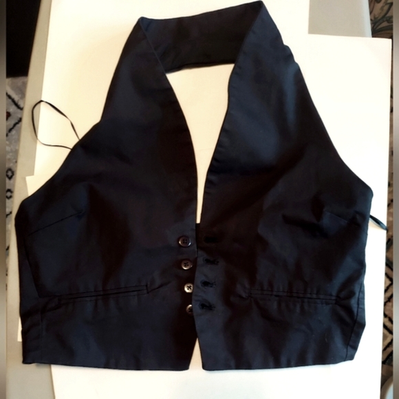 NEW Anthropologie Maeve women's cotton halter vest black top- size 10 - Picture 9 of 12